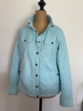Stio sz S Stio Skycrest Insulated Snap Shirt Light Blue Quilted Jacket like new